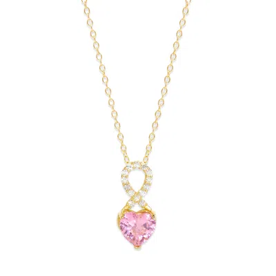 Evesaddiction Infinity Custom Heart Birthstone Necklace - Gold / 1 In Gold