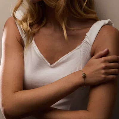 Evesaddiction Custom Family Tree Round Birthstone Cuff Bracelet In Gold