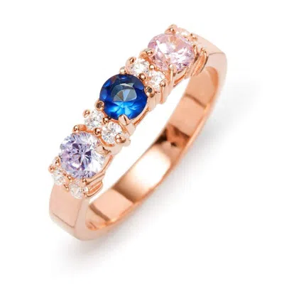 Evesaddiction Custom Close To The Heart Birthstone Ring - Rose Gold / 3 / 5 In Gold