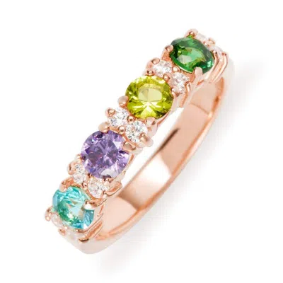 Evesaddiction Custom Close To The Heart Birthstone Ring - Rose Gold / 4 / 5 In Gold