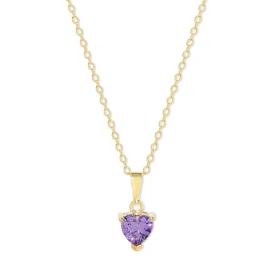 Evesaddiction Custom Heart Drop Birthstone Necklace - Gold / 1 In Gold