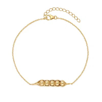 Evesaddiction Peas In A Pod Bracelet - Gold / 5 In Gold