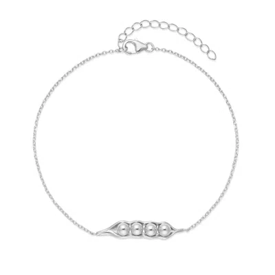Evesaddiction Peas In A Pod Bracelet - Silver / 4 In Metallic
