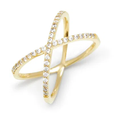 Evesaddiction Cz X Ring - Gold / 6 In Gold