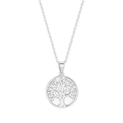 Evesaddiction Family Tree Pendant - Silver In Silver