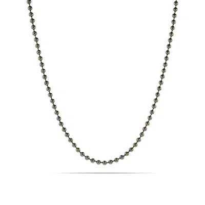 Evesaddiction Men's Bead Chain - Steel / 18 Inches