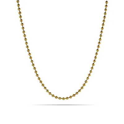 Evesaddiction Men's Bead Chain - Gold / 18 Inches