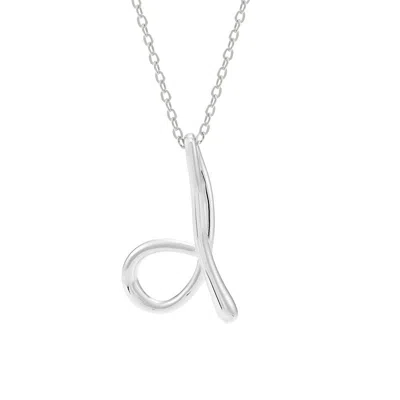Evesaddiction Custom Initial Necklace - Silver / A In Metallic