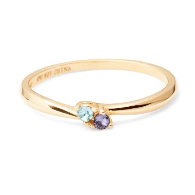 Evesaddiction Custom Petite Birthstone Ring In Gold