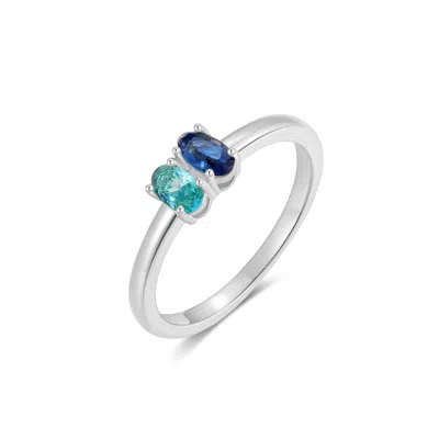 Evesaddiction Custom Petite Oval Birthstone Ring - Silver / 5 In Metallic