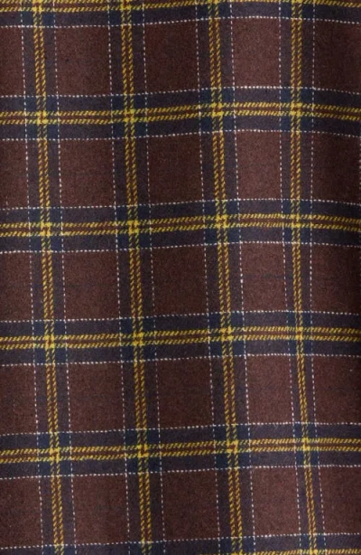 Santo Studio Scobello Plaid Flannel Button-up Shirt In Brown