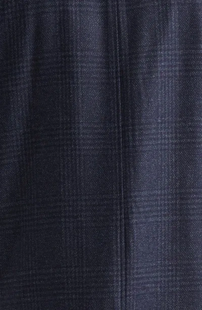 Herno Glen Plaid Water Resistant Wool & Silk Tweed Topcoat In Blue