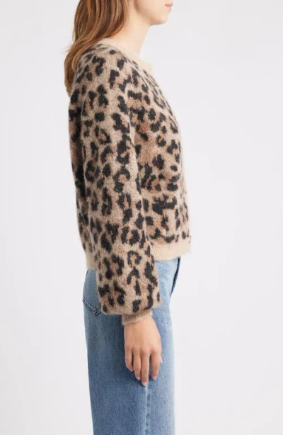 The Great . The Windsor Leopard Cardigan In Brown