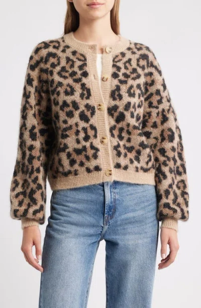 The Great . The Windsor Leopard Cardigan In Brown