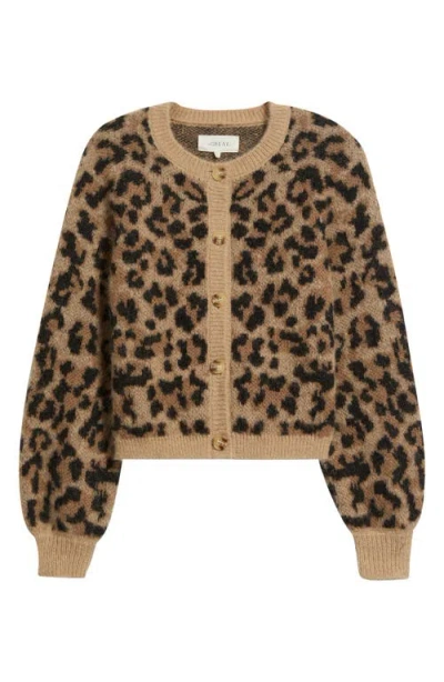 The Great . The Windsor Leopard Cardigan In Brown