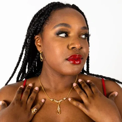 Lucy Quartermaine Volcan Earrings With White Topaz In Gold