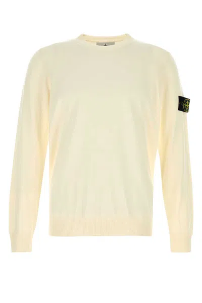 Stone Island Relaxed Fit Long-sleeve Crewneck Sweatshirt With Distinctive Patch Logo In Neutral