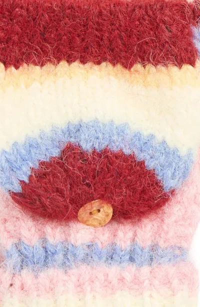 Free People Super Stripe Pop Top Mittens In Multi