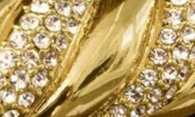 Ettika Pave Croissant Hair Barrette In Gold