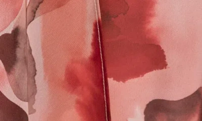 Donna Karan New York Floral Print Faux Wrap Dress In Multi