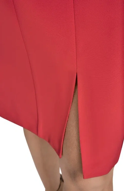Donna Karan New York Sleeveless Sheath Dress In Red