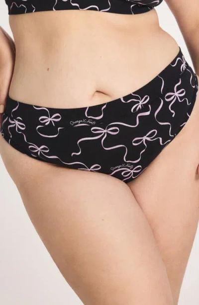 Savage X Fenty Essentials Cotton Blend Cheeky Briefs In Black