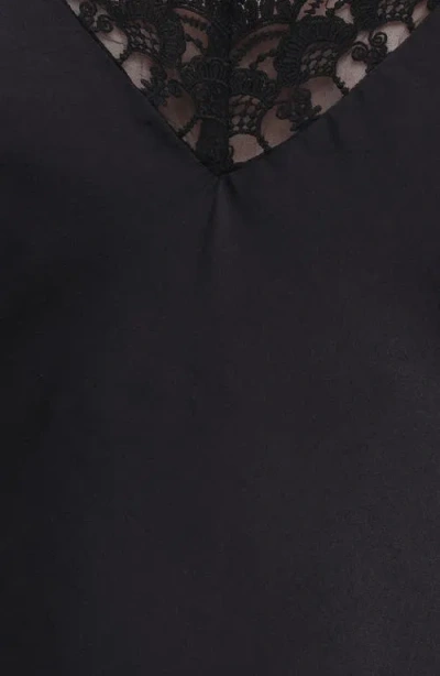 Petal And Pup Petal & Pup Aideen Satin & Lace Maxi Slipdress In Black