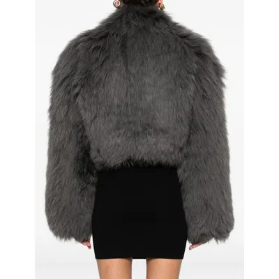 Alaïa Grey Jackets Women In Gray