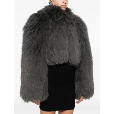 Alaïa Grey Jackets Women In Gray