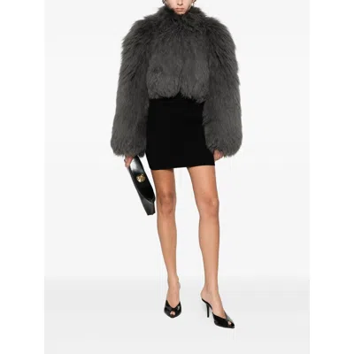 Alaïa Grey Jackets Women In Gray