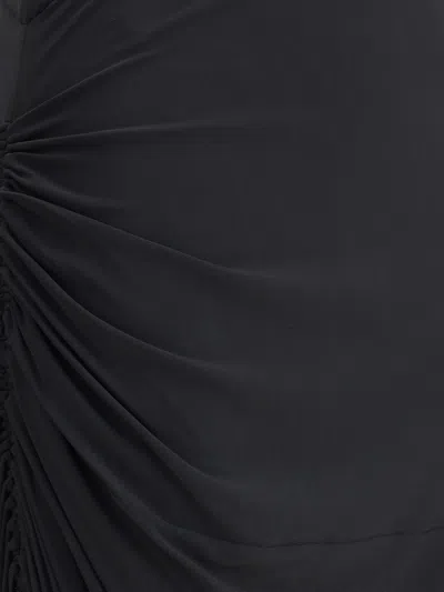 Alaïa Women Gathered Long Skirt In Black