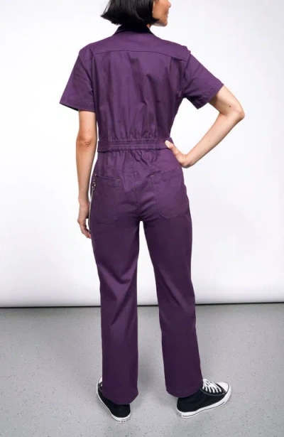 Wildfang The Essential High Waisted Coverall In Purple