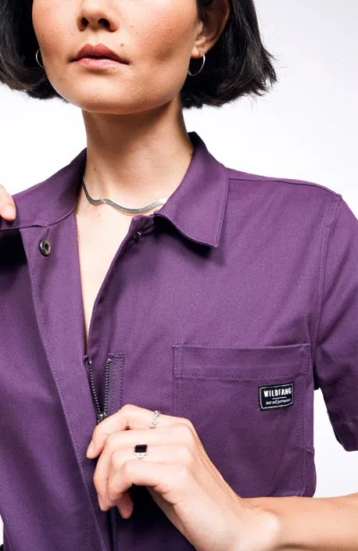 Wildfang The Essential High Waisted Coverall In Purple