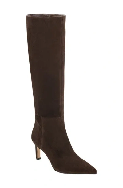 Marc Fisher Ltd Eva Pointed Toe Knee High Boot In Brown