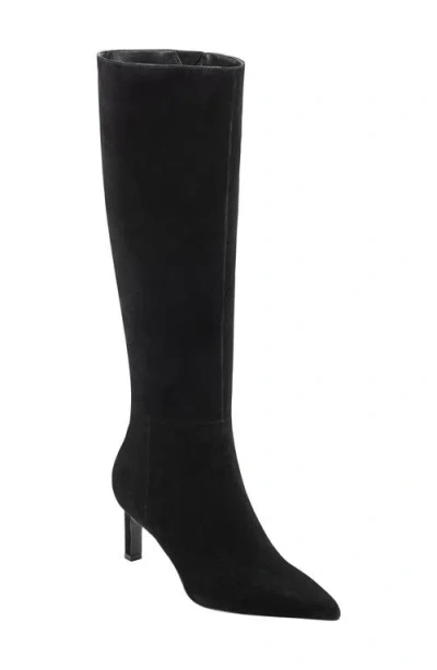 Marc Fisher Ltd Eva Pointed Toe Knee High Boot In Black
