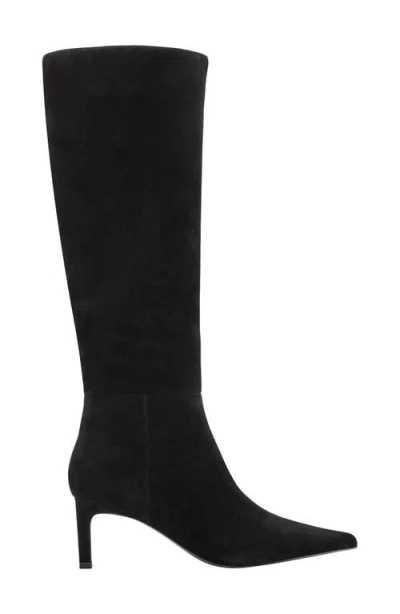 Marc Fisher Ltd Eva Pointed Toe Knee High Boot In Black