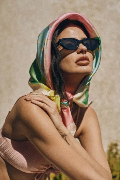 Lost Pattern Nyc "cartagena" Large Silk Scarf In Multi