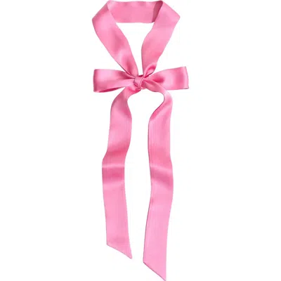 Lost Pattern Nyc "la Collectionneuse" Silk Ribbon Scarf In Pink