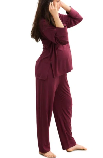Hatch Collection The Ultra Soft Jersey Pj Set In Red