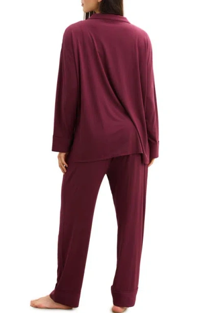 Hatch Collection The Ultra Soft Jersey Pj Set In Red