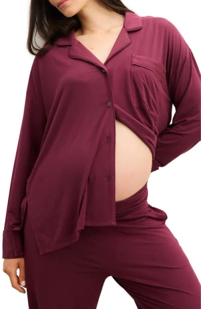 Hatch Collection The Ultra Soft Jersey Pj Set In Red