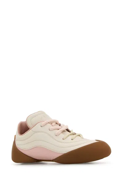 Alexander Mcqueen Women Two-tone Leather Flexion Sneakers In Multi