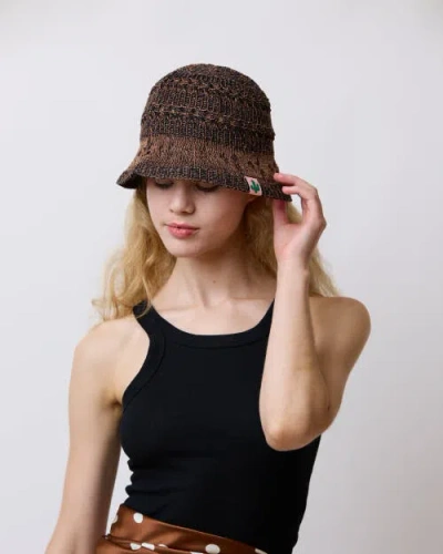 Lost Pattern Nyc "cactus" Crochet Bucket Hat In Brown
