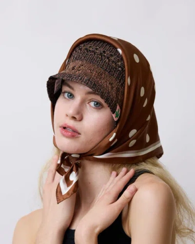Lost Pattern Nyc "cactus" Crochet Bucket Hat In Brown
