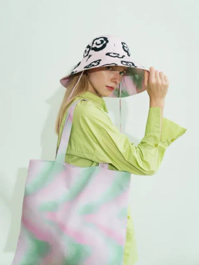 Lost Pattern Nyc "day Dream" Reversible Sun Hat In Pink