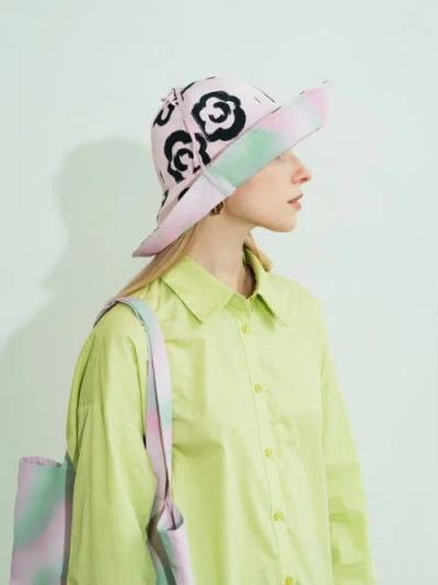 Lost Pattern Nyc "day Dream" Reversible Sun Hat In Pink