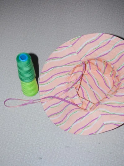 Lost Pattern Nyc Frida X Lost Pattern "frida's Dream" Cotton Reversible Sun Hat In Pink
