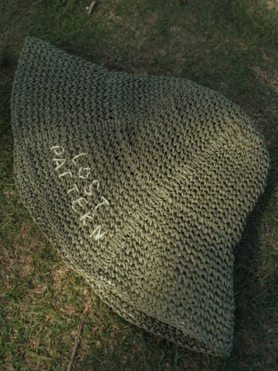 Lost Pattern Nyc "wanderlight" Packable Straw Hat In Green