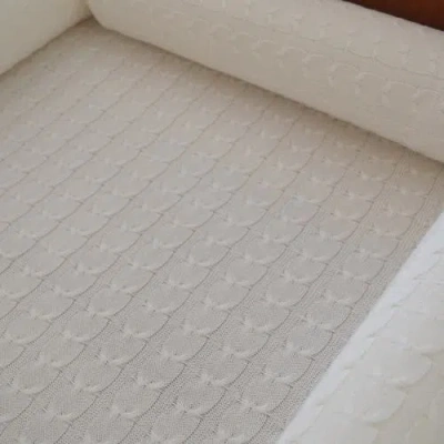 Rian Tricot Crib Blanket In White