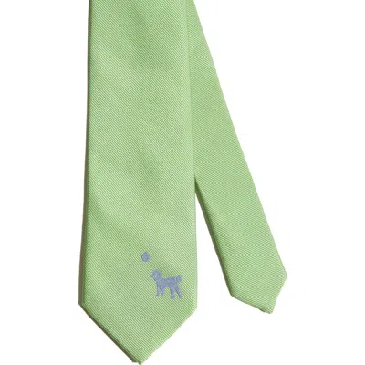 Lost Pattern Nyc Silk Tie In Green